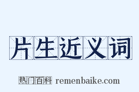 片生近义词是什么意思的图片